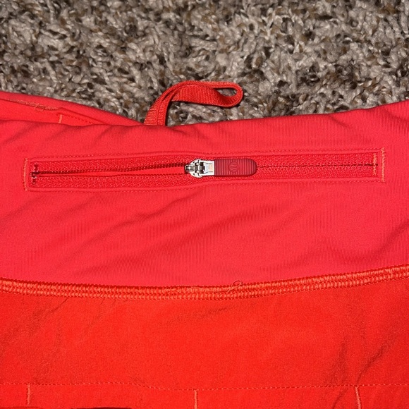Orangish Red Lululemon Speed up 2” shorts - Picture 4 of 5